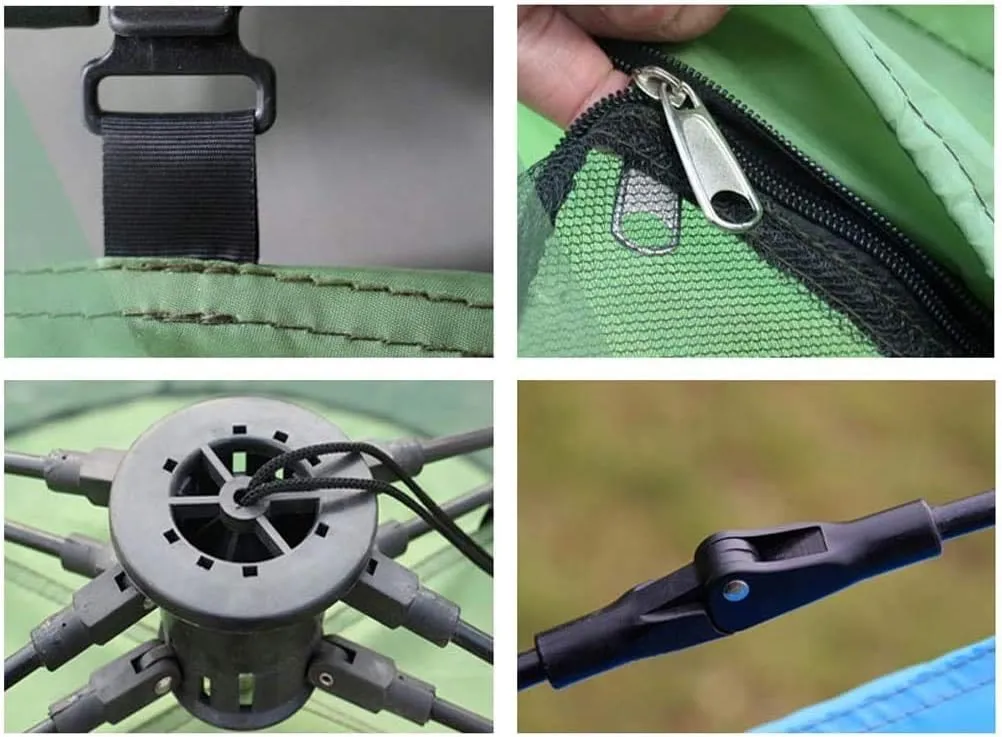 Outdoor Tent, Individual Automatic Tent, Double Layer Waterproof Sunscreen Quick Opening Fishing Tent,Green