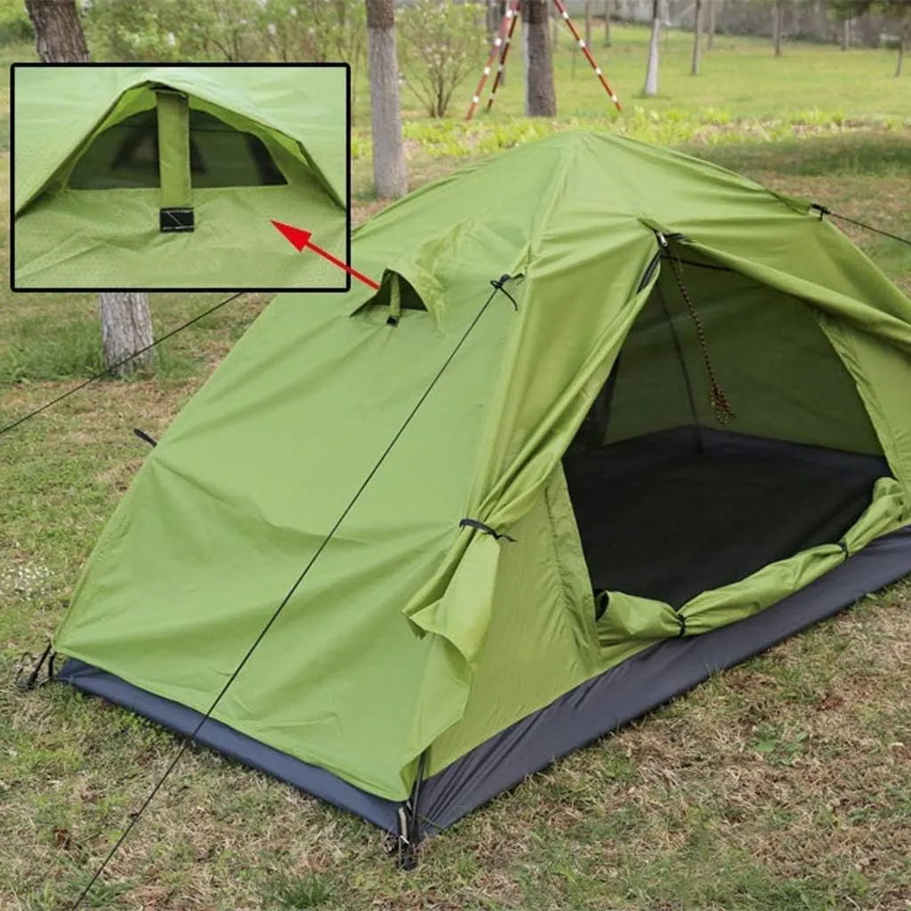 Outdoor Tent, Individual Automatic Tent, Double Layer Waterproof Sunscreen Quick Opening Fishing Tent,Green