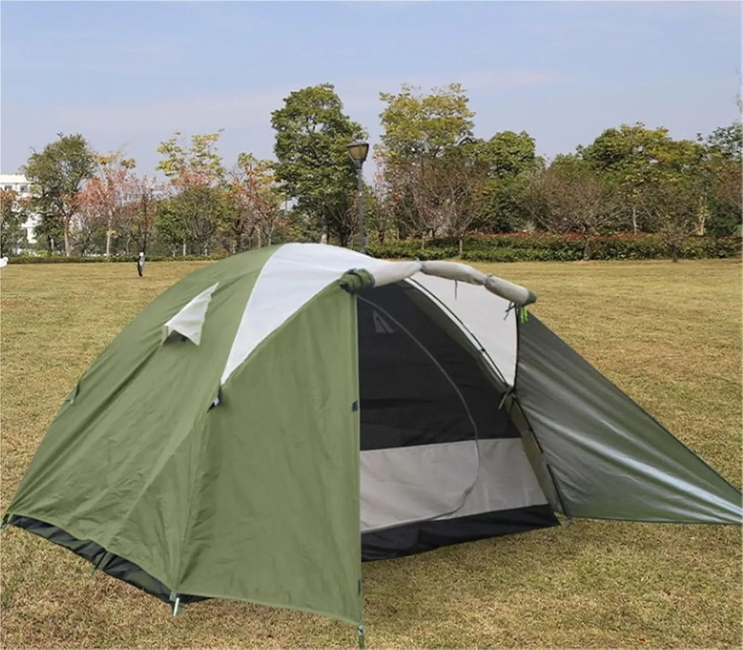 Outdoor Thickened Rainproof Double-Layer Tent Single Double Camping Quick-Set Tent