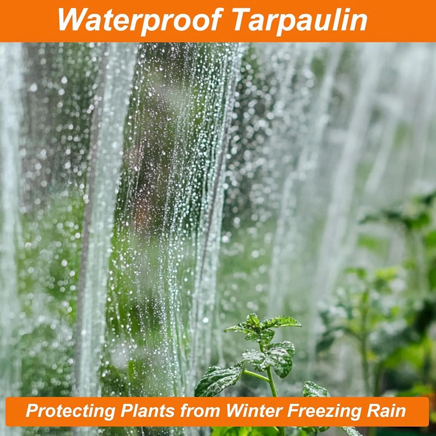 Outdoor Transparent Tarp,Clear Tarp with Grommets Outdoor, Reinforced Edges, Weather Resistant, for Gardening Camping Traveling(1x1m/3'x3')