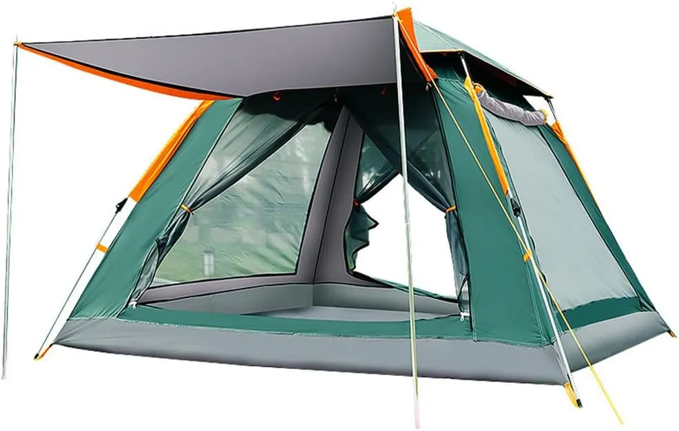 Outdoor Waterproof Camping Tent Instant Pop Up Family Tent, Automatic Portable Beach Dome with Porch Suitable Picnic Backpacking
