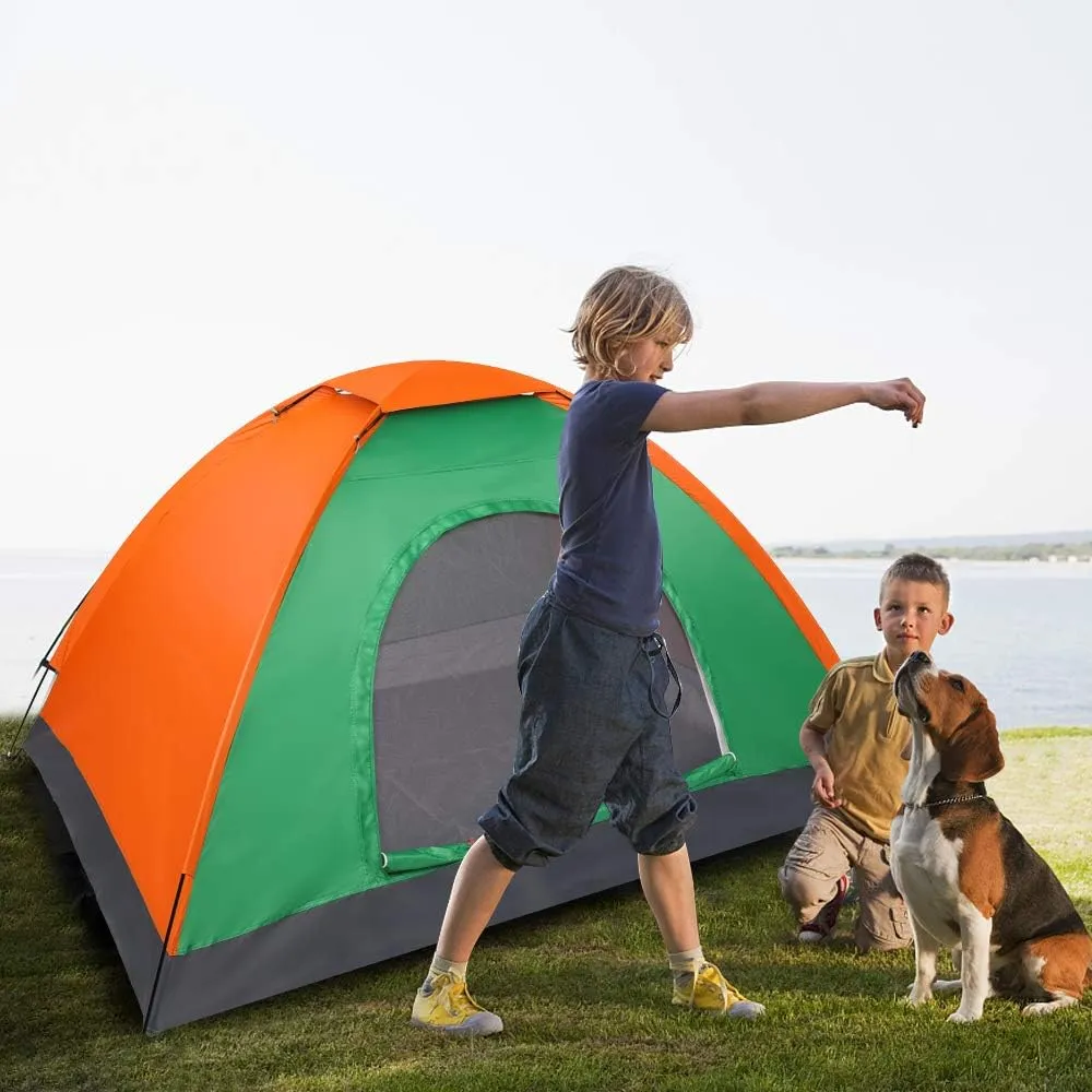 Outvita Camping Dome Tent, 1-4 Person Waterproof Windproof Easy Setup Spacious Family Tents with Carry Bag & Rain Fly for Hiking Backpacking Traveling Glamping Beach