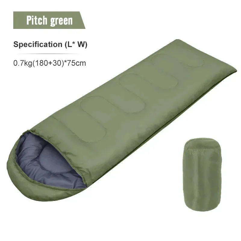 PACOONE Camping Sleeping Bag Lightweight 4 Season Warm Envelope Backpacking Outdoor Cotton Winter Sleeping Bag