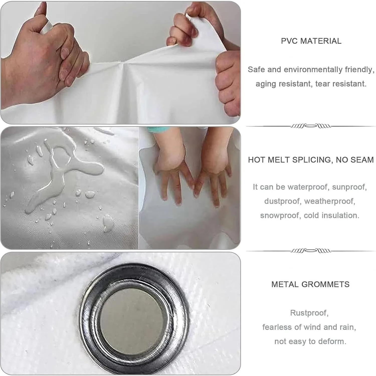 Patio transparent tarp Transparent tarpaulin with zipper Transparent vinyl tarp Windproof and rainproof with zipper High and low temperature resistant Suitable for garage porch and terrace(H*