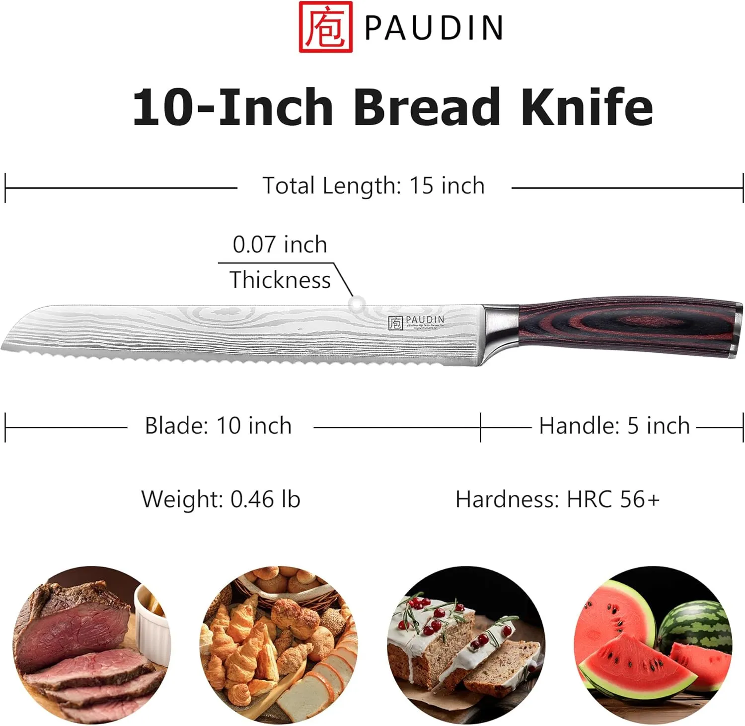 PAUDIN UNIVERSAL CLASSIC 10 inch Bread Knife