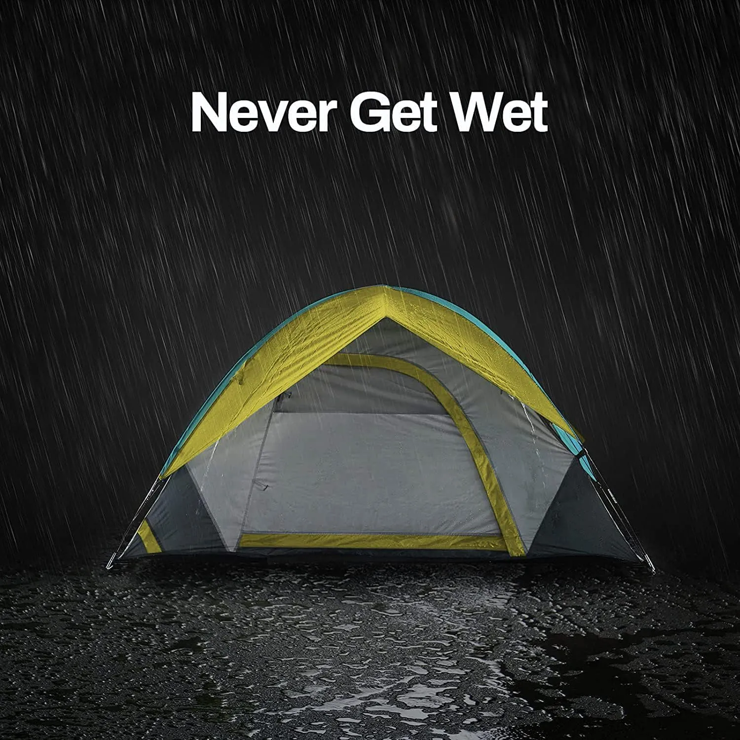 Person Camping Tent, Outdoor Family Tent with Removable Rainfly for Backpacking, Hiking, Windproof and Waterproof Dome Tent for Comfortable Trip, Easy Set Up