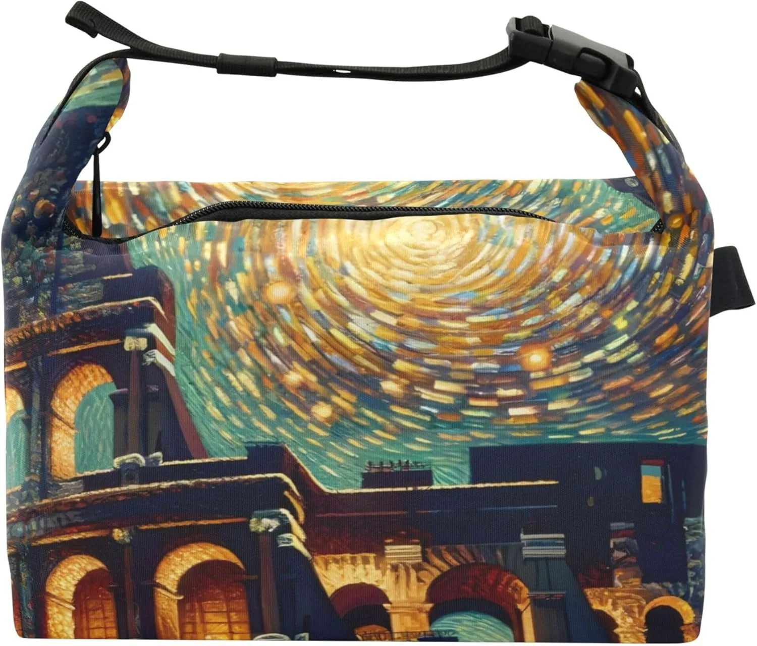 Personalized Colosseum Starry Night Roman Lunch Bag for Adults Women Insulated Lunchbag Portable Personalized Lunch Box for Work