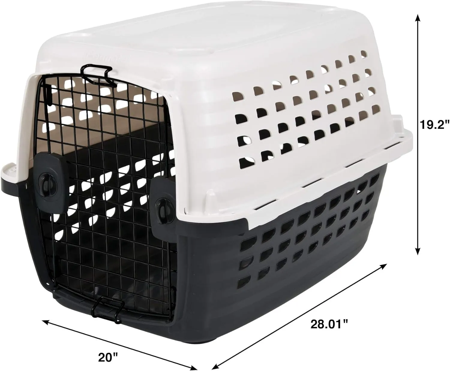Petmate Compass Kennel, 20-30LBS, PEARL WHITE/BLACK, Model:41033, Made in USA