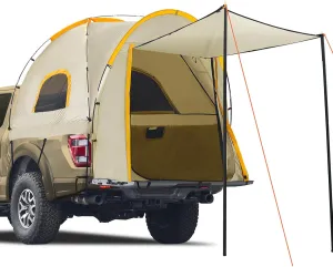Pickup Truck Tent with Awning Shade,Waterproof PU5000mm Oxford for 5-5.2 FT Truck Bed for Camping Travel Outdoor Activities for Chevy Colorado,Jepp Gladiator,Ford Ranger,GMC Canyon,Frontierm,Tacoma