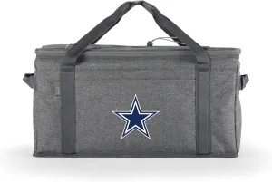 PICNIC TIME NFL 64 Can Collapsible Cooler, Large Insulated Soft Cooler Bag, Portable Beach Cooler with Shoulder Strap, (Heathered Gray)