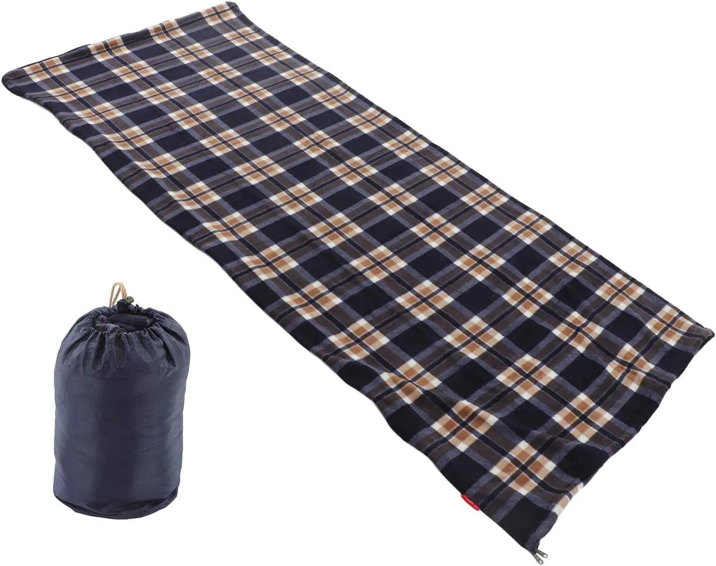 Pilipane Portable Camping Sleep Gear and Camping Hiking Climbing Sleep Gear, Fleece Sleeping Bag for Warm and Cozy Outdoor Camping, Machine Washable Sleeping Bag (Tibetan Blue)