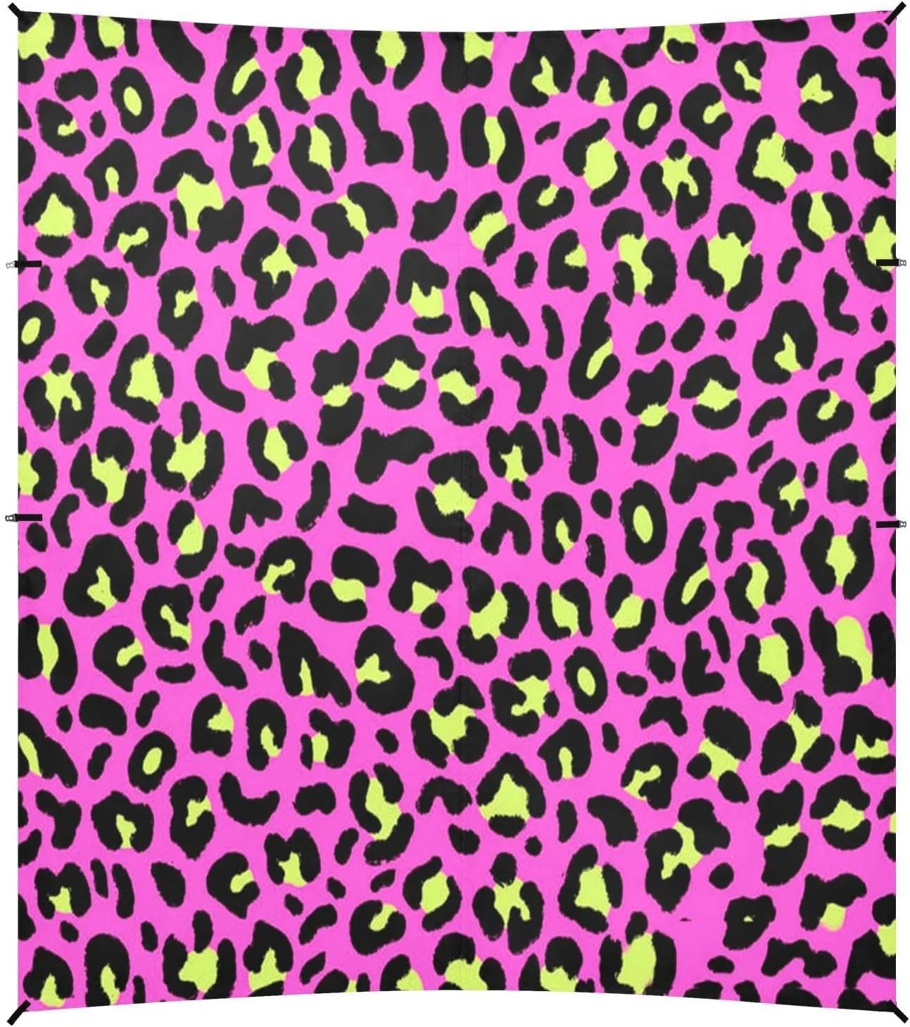 Pink Yellow Leopard Print Beach Tent Camping Sun Shelters Portable Outdoor Canopy Sun Shade for Camping Trips Fishing Backyard Fun or Picnics Easy Setup with Carrying Bag