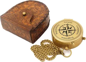 Pocket Brass Compass, Nautical Navy Compass for Camping, Travelling, Hiking, Boating, Gift Compass for, Birthday, Anniversary, Wedding, Retirement, to Loved Ones by DOLLOND LONDON1920