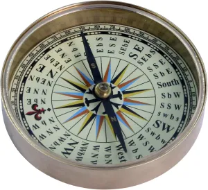 Pocket Brass Compass, Nautical Navy Compass for Camping, Travelling, Hiking, Boating, Nautical Collectible Gift for Birthday, Father's Day, Wedding, Retirement