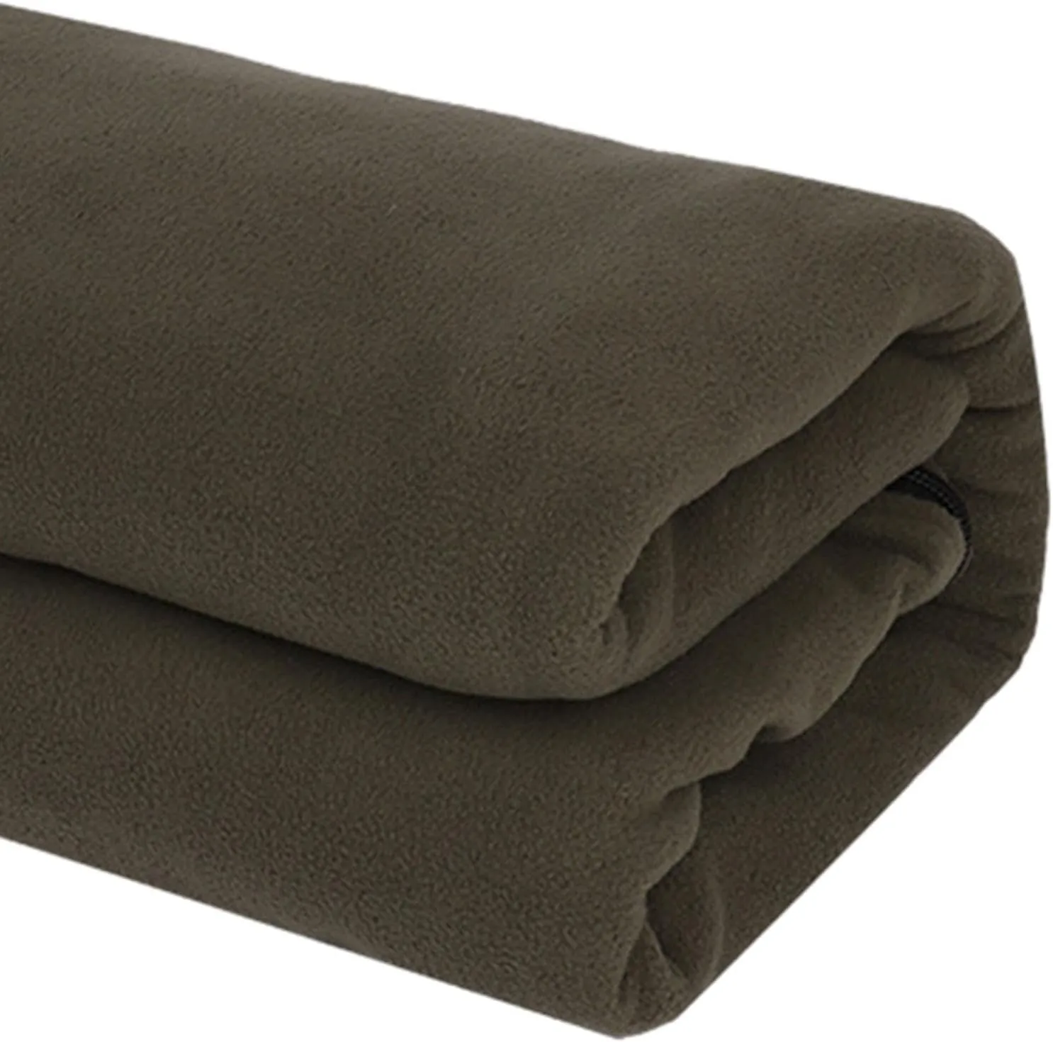 Polar Fleece Sleeping Bag Liner Camping Blanket Sleeping Sheet Zipper Single Sleeping Bag for Hiking Mountaineering Trekking