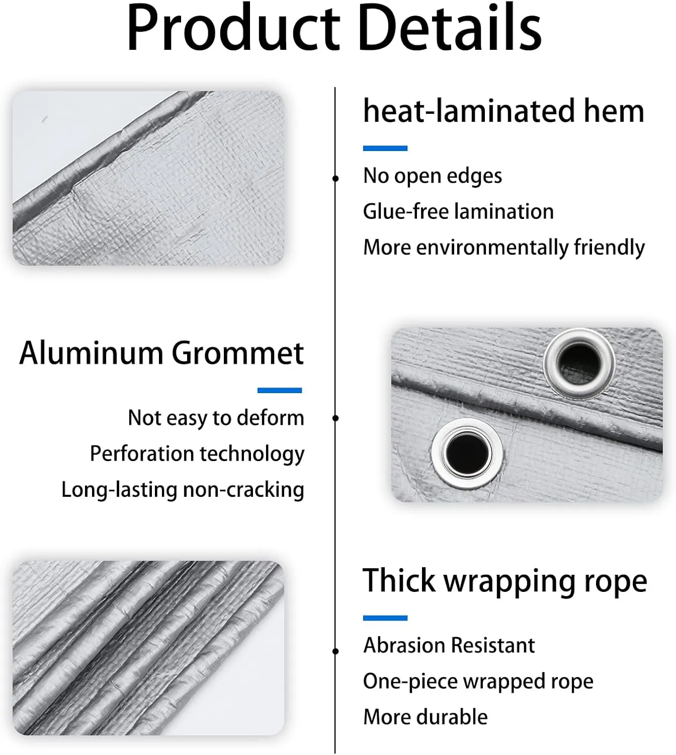 Pool Tarp Tarps Heavy Duty Waterproof Long Tarp Waterproof Tarps for Outdoors Car Tarp Waterproof Canvas Tarp Silver 4 * 4M/13.12 * 13.12FT