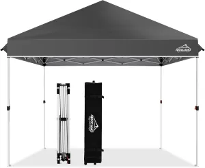 Pop up Canopy Tent,10x10 Instant Outdoor Canopy for Parties with Wheeled Bag(Grey)