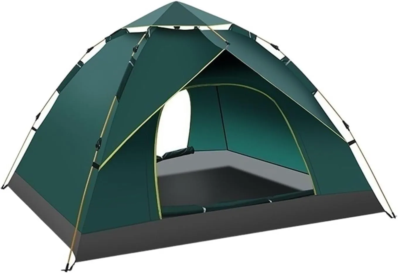 Pop-Up Dome Tent for Camping, Waterproof Family Beach Tent with Floor Tarp, 200x140x115 cm