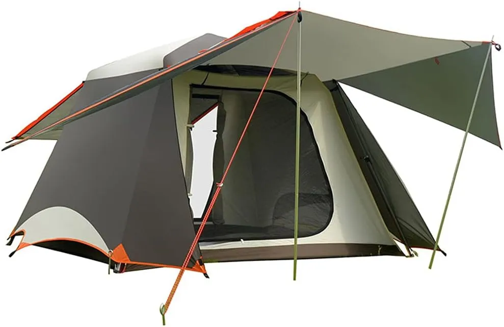 Pop-up Tent 3-4 Persons Automatic Tent Outdoor Cabin Shelter Portable 2 Second Setup Instant Tent Family Tent Double Layer with Carry Bag