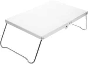 POPETPOP Aluminum Alloy Outdoor Dining Table Collapsible Camping Picnic Table Heat Resistant Surface for BBQ and Outdoor Use