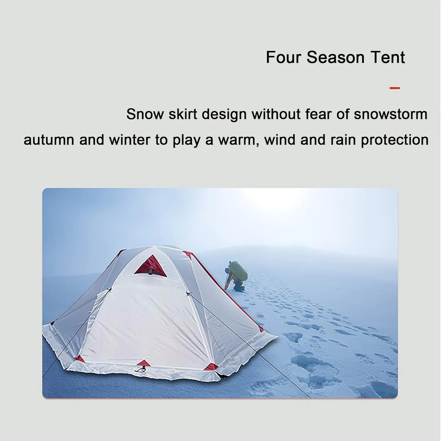 Portable 4 Season Ultralight Waterproof Campitent, Backpackitent, 2 People Double Layer All Weather Easy Setup Tents for Outdoor Survival, Hiking, Backpack Travel, Mountaineering (