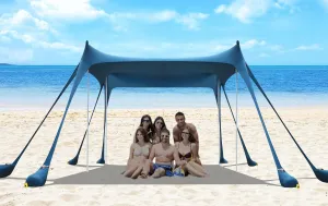 Portable Beach Tent Sun Shelter UV Protection Beach Canopy Sun Shade for Camping, Family Tent, Quick Setup Outdoor Shade Canopy(Navy)