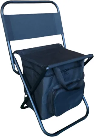 Portable Camping Chairs, Camping Outdoor Chair Ultralight with Cooler Insulated Picnic Bag, Camping Fishing Folding Chair, Camping Chairs for Adults (Blue)