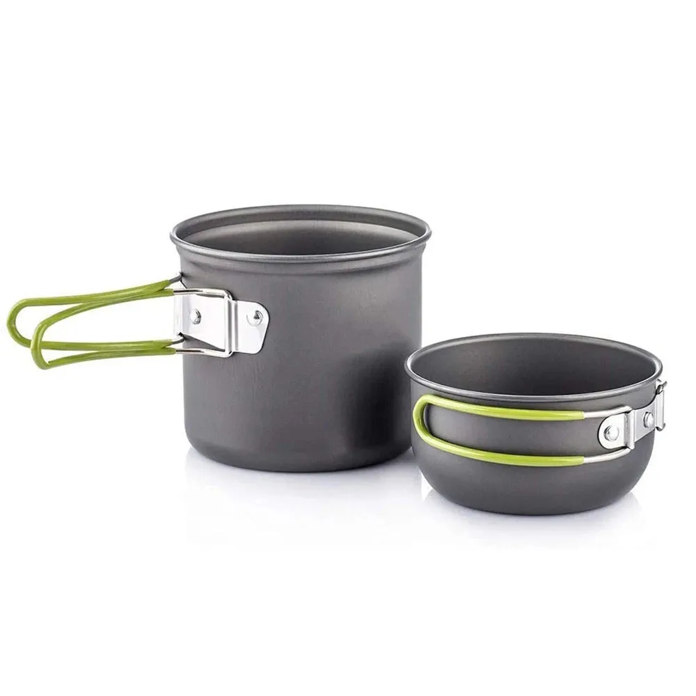 Portable Camping Cookware Kit with Stove - Outdoor Cooking Set for Hiking, Picnic, and BBQ