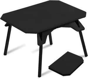 Portable Camping Table Folding Picnic Tables Ultralight Backpacking Table, Small Folding Camp Side Table for Camping Picnic, 18.9" L x 14.8" W(Black)