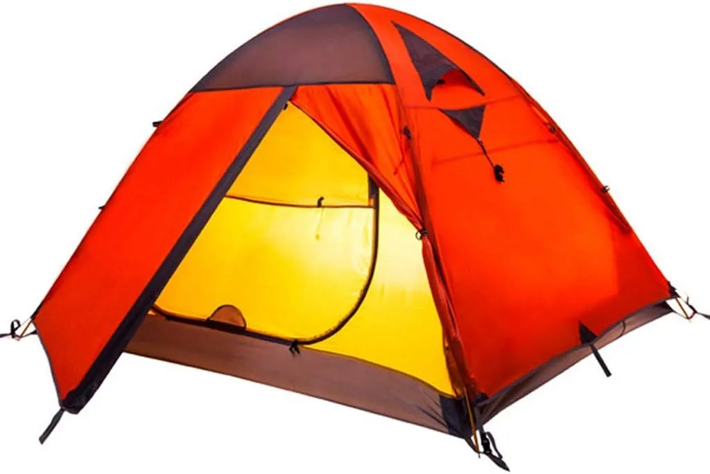 Portable Campitent 2-3 Person Rainproof Double Layer Family Tent Outdoor Thicken Lightweight Dome Tent Automatic Campitent