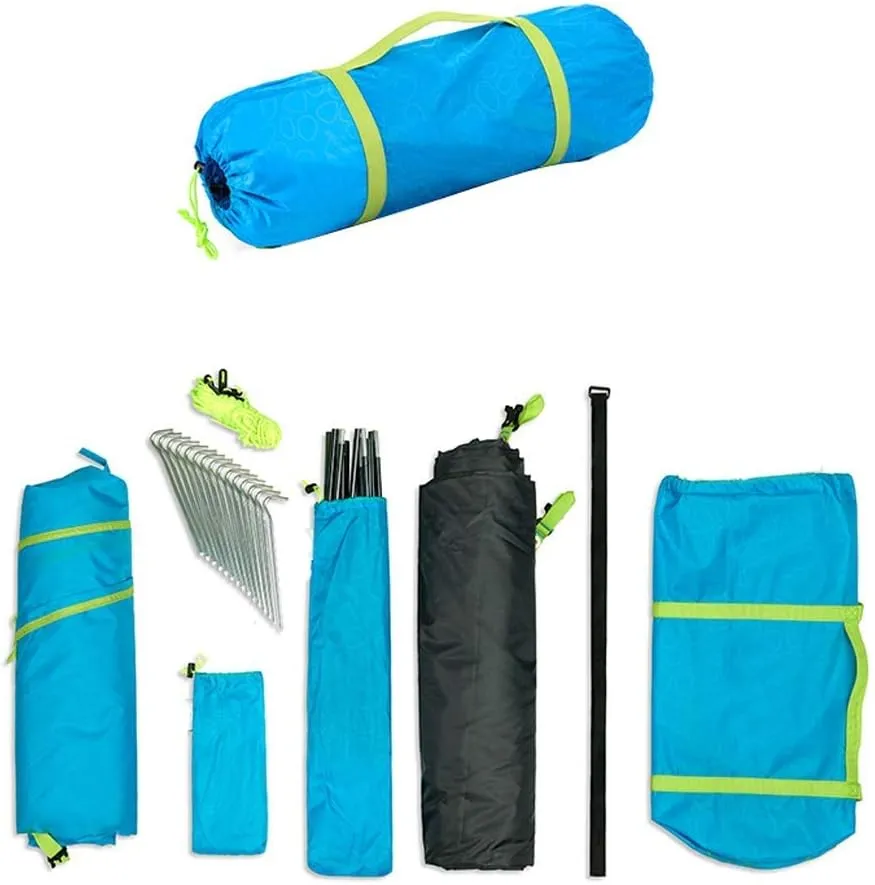 Portable Campitent Double Layer Waterproof Sunscreen 2-4 Man Outdoor Light Family Tent,3 Sizes (a 4 Man)