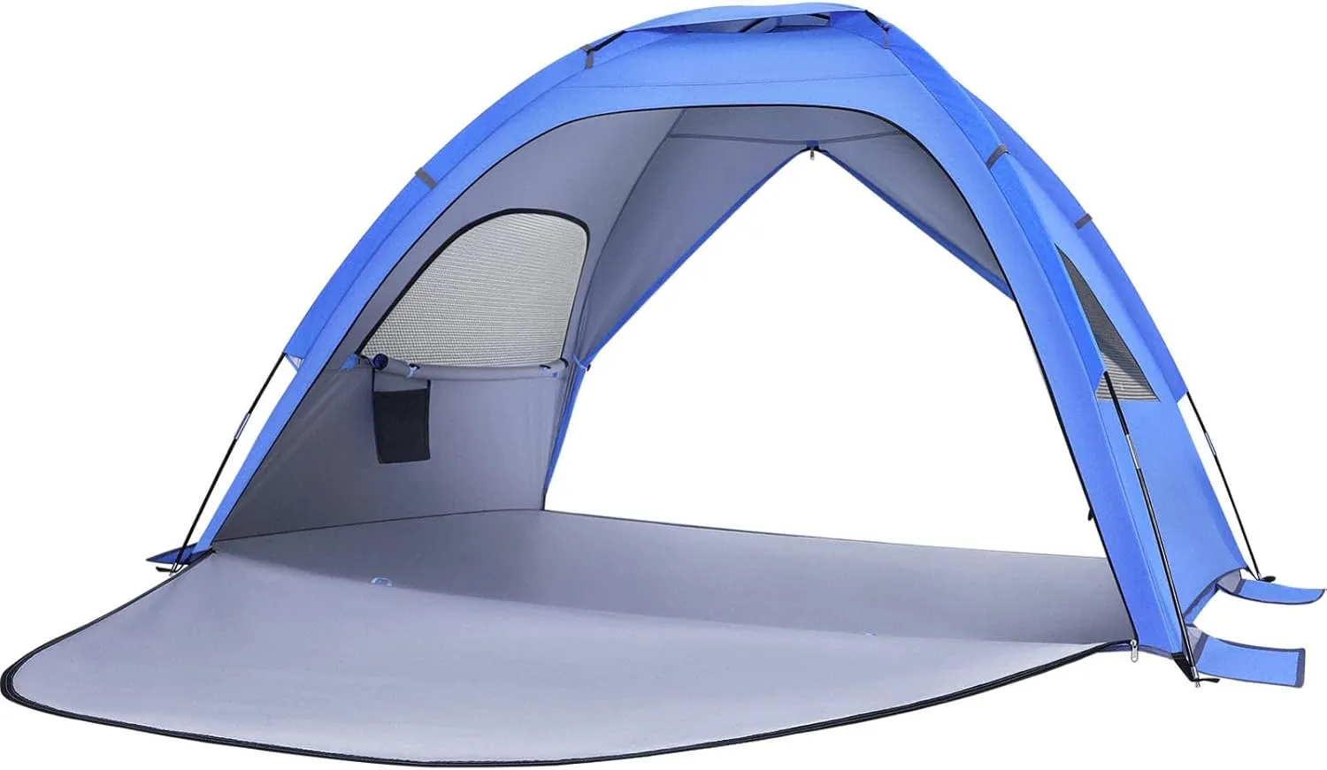 Portable Double-Door Beach Tent UPF Sun Shade Shelter for Family Camping Lightweight Carrying Bag Accommodates People Easy Setup Ventilated Design Navy