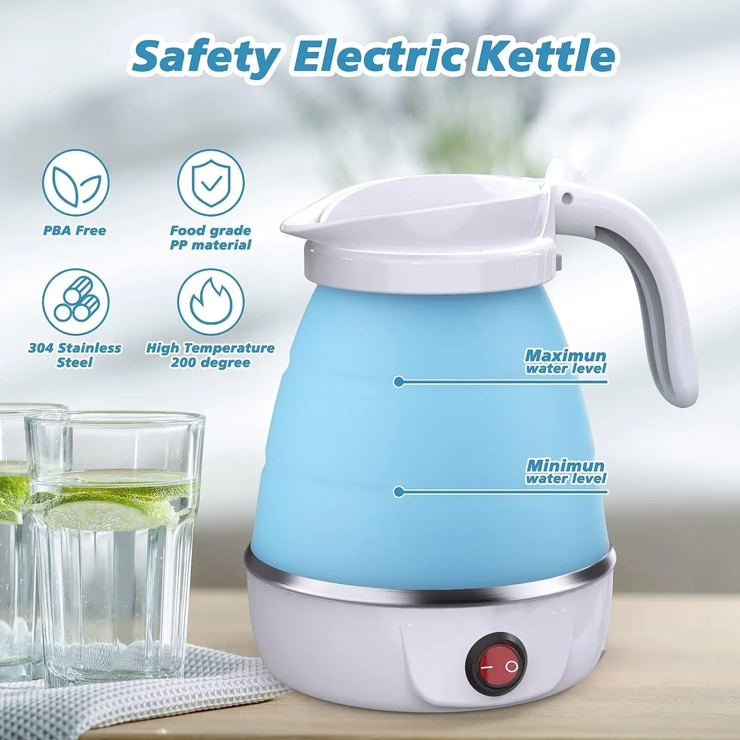 Portable Electric Kettle – Foldable, Lightweight & Quick Boiling