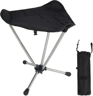 Portable Fishing Chair Compact Folding Stool for Outdoor Activities, Black