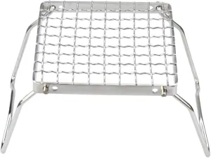 Portable Folding Bbq Grill Rack Stainless Steel Roasting Frame for Camping Hiking and Outdoor Cooking Versatile Grilling and Boiling