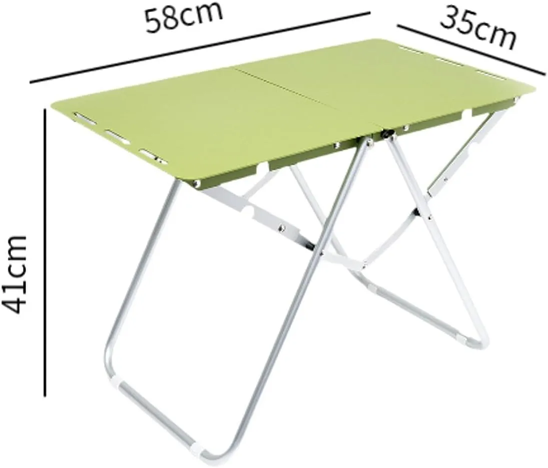 Portable Folding Table for Outdoor Dining and Camping Trips, Green