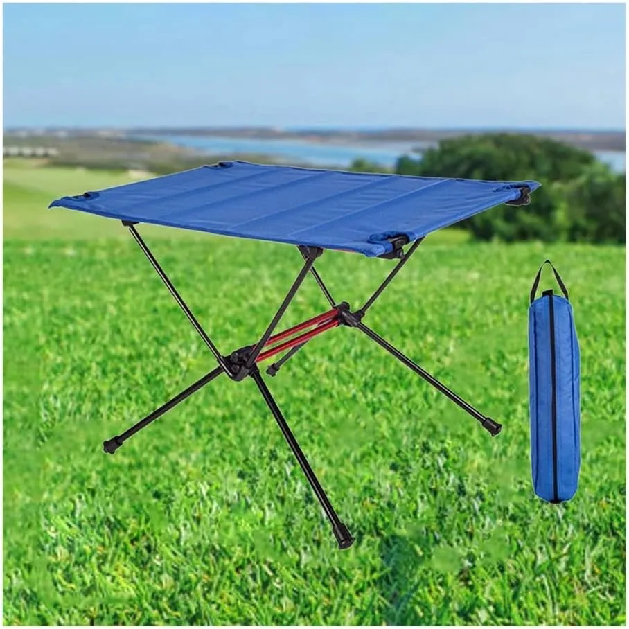 Portable Folding Table，Camping Table, Foldable Lightweight Camping Table, Compact Folding Table/(Blue)/59X40X39.5Cm