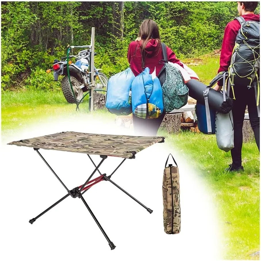Portable Folding Table，Camping Table, Foldable Lightweight Camping Table, Compact Folding Table/(Blue)/59X40X39.5Cm