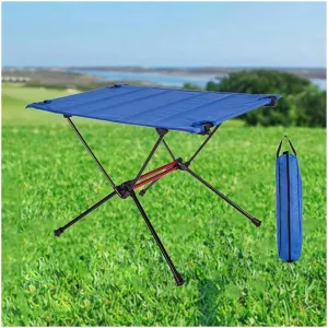 Portable Folding Table，Camping Table, Foldable Lightweight Camping Table, Compact Folding Table/(Blue)/59X40X39.5Cm