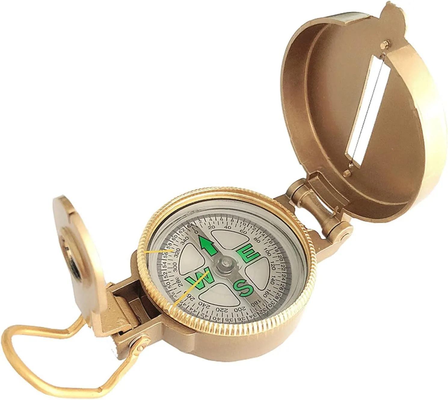 Portable Outdoor Navigation Compass Tools, Metal Flip Compass for Hiking Camping Geology Exploring Outdoor Activities, Measurable Slope Durable