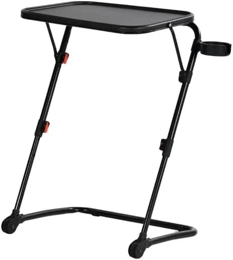 Portable Picnic Table, Adjustable & Foldable Table for Outdoor Camping BBQ, Black