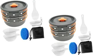 Portable Pot Camping Kettles Pots Cookware Camp Kettle Travel Cooking Kit Multi-Function Tableware for