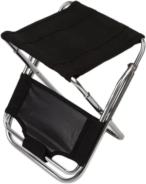 Portable Stool Camping Stool Picnic Chairs Folding Rocker Camping Chair Portable Fishing Chair Outdoors Folding Chairs for Outside Table and Chairs Leisure Chair Black Alloy