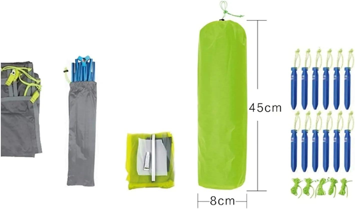 Portable Tent Ultralight Campitent 2 Person Easy Set up Double Layer Waterproof Fish Stent for Hikicyclioutdoor (Yellow a)
