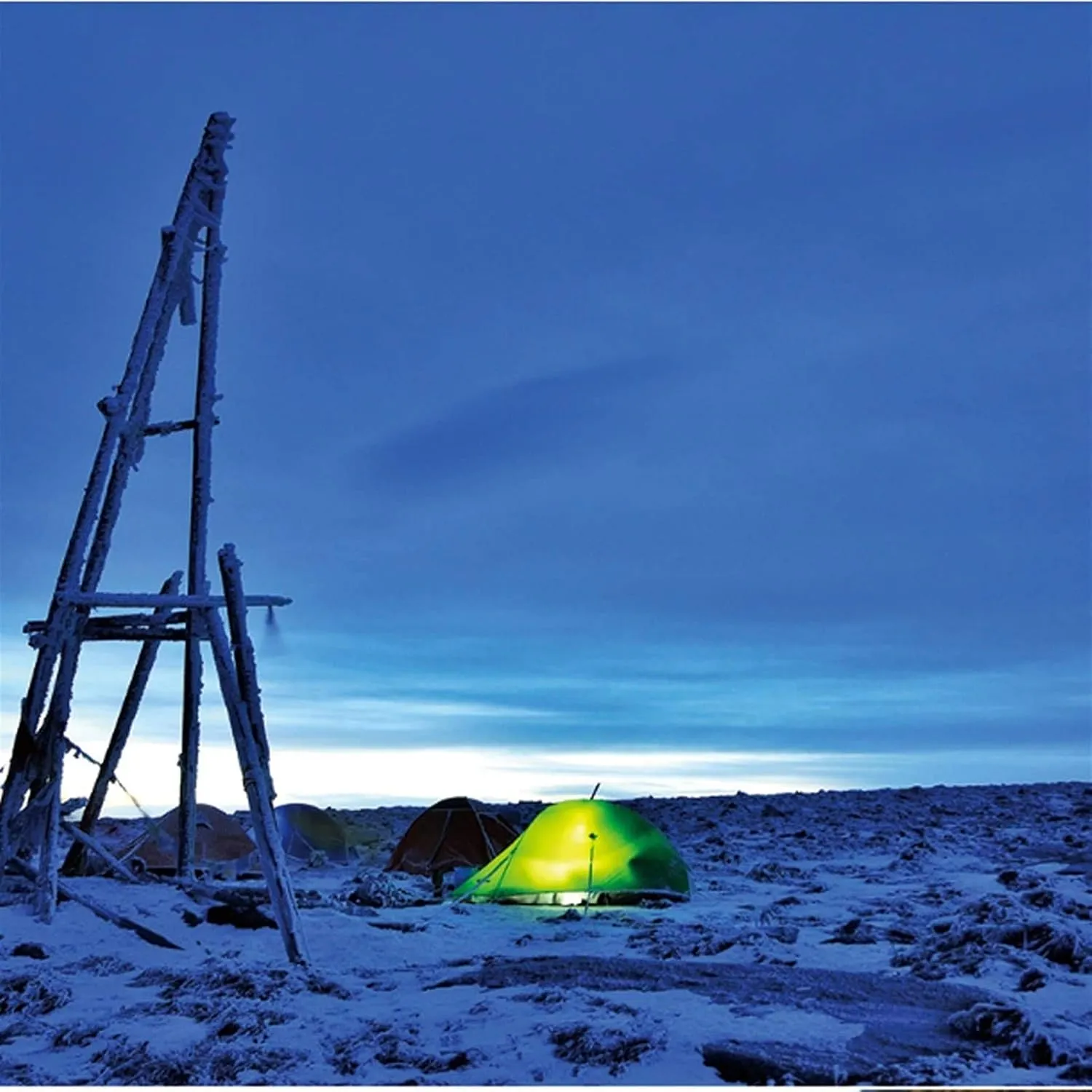 Portable Tent Ultralight Campitent 2 Person Easy Set up Double Layer Waterproof Fish Stent for Hikicyclioutdoor (Yellow a)