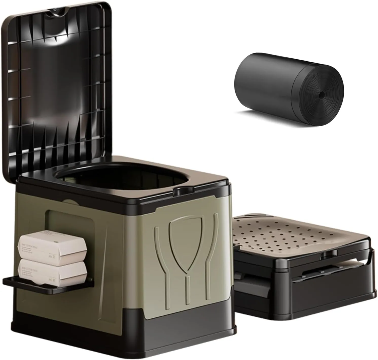 Portable Toilet for Adults - 12.4'' *14.5'' Outdoor Emergency Potty for Camping, Road Trip, Car, Tent, Truck Drivers