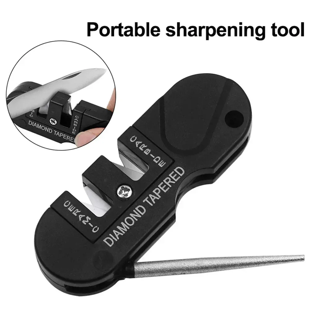 Portable Tungsten Ceramic Carbide Knife Sharpener for Camping and Survival