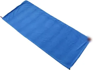 Portable Ultra-Light Polar Fleece Sleeping Bag for Outdoor Camping, Travel, and Tent Bed, Warm Sleeping Bag Liner (Blue)