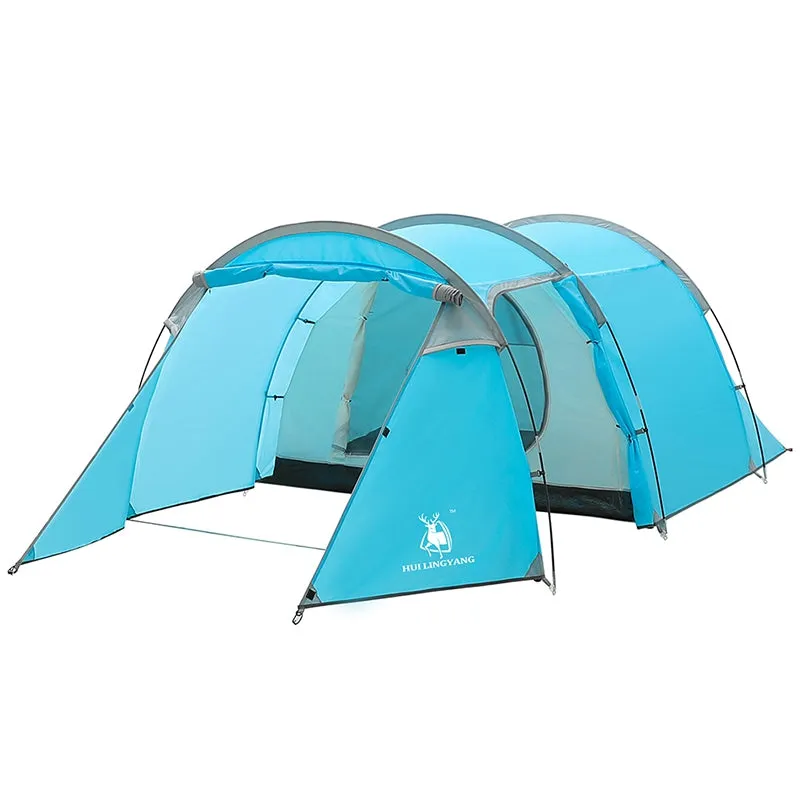 Premium-grade One-room Double-layer Tunnel One-bedroom Tent and User-friendly Rain-proof HUILINGYANG