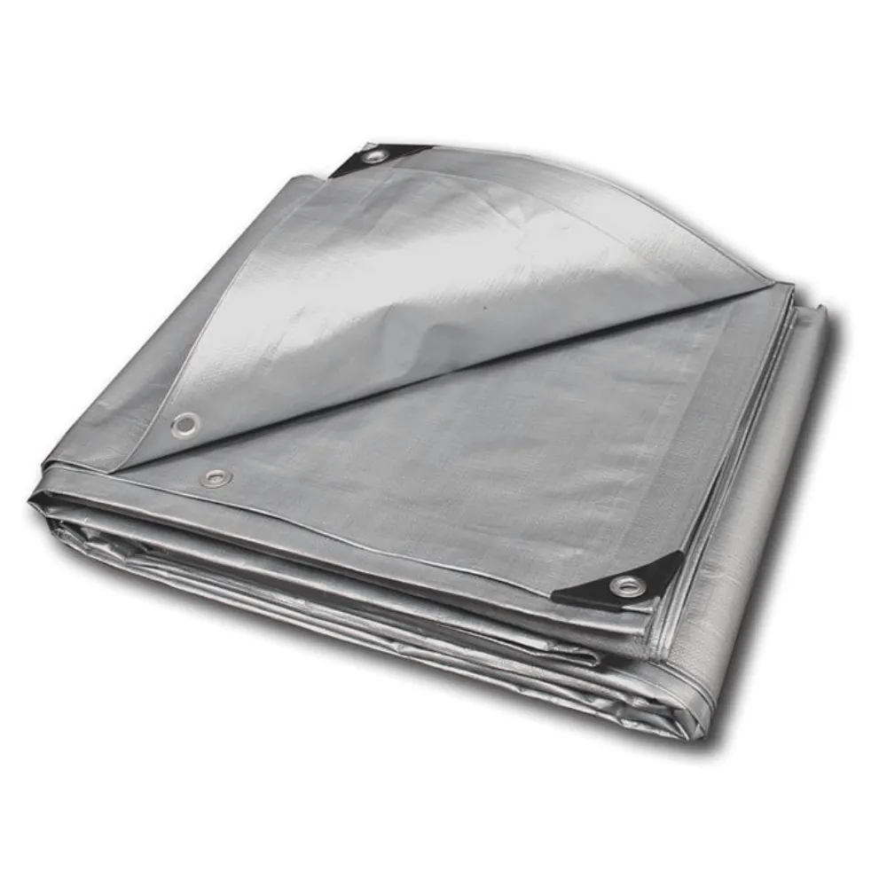 Premium Heavy Duty Silver Poly Tarp 4.9m x 3.7m (12ft x 16ft)